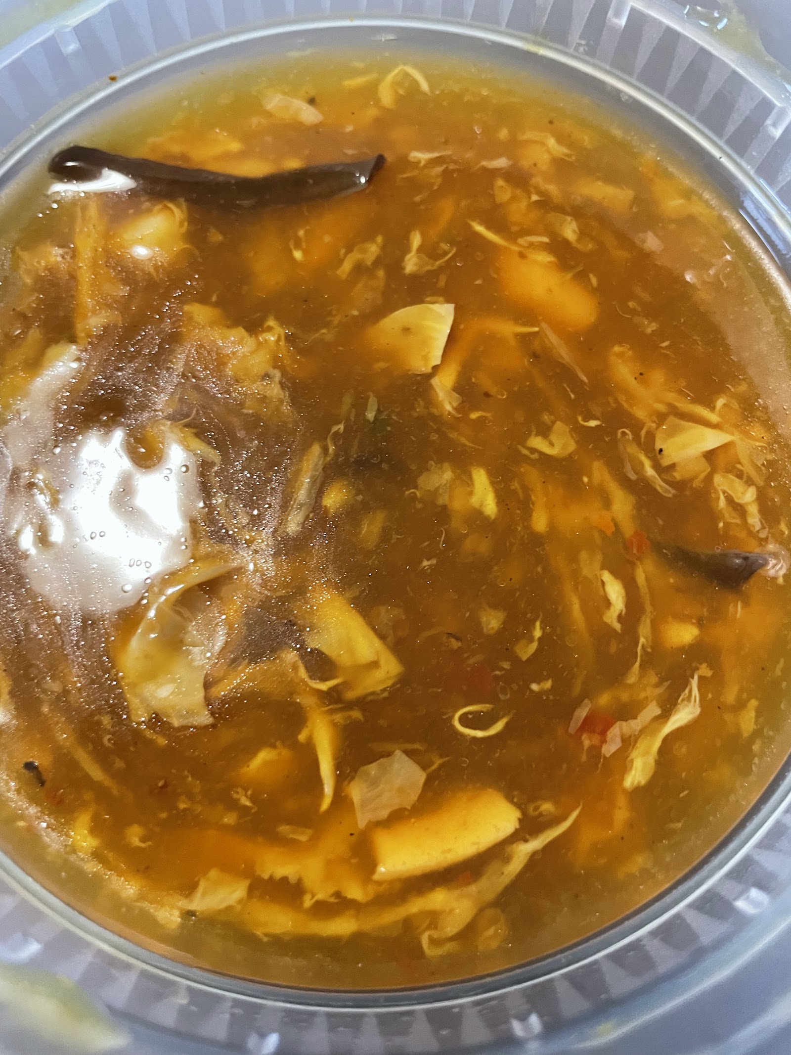 Bowl of hot and sour soup